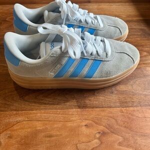 Adidas Gray and Blue Sneakers